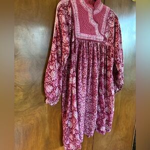 Vintage 70’s Super Craft Block Print Cotton Dress